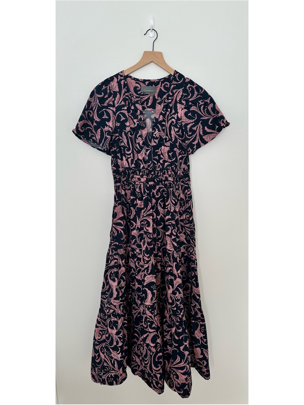 Anthropologie The Somerset Maxi Dress Short Sleeve Purple Pink M - Picture 2 of 12